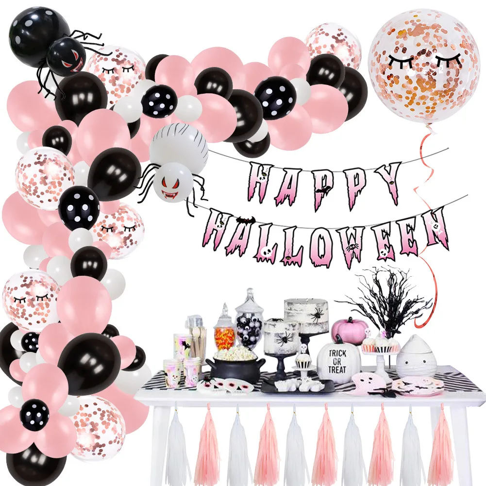 Halloween Pink Balloon Garland Set Purple Spider Latex Foil Balloon Arch Kit Halloween Home Party Decor Baby Shower Supplies
Halloween Pink Balloon Garland Set Purple Spider Latex Foil Balloon Arch Kit Halloween Home Party Decor Baby Shower Supplies