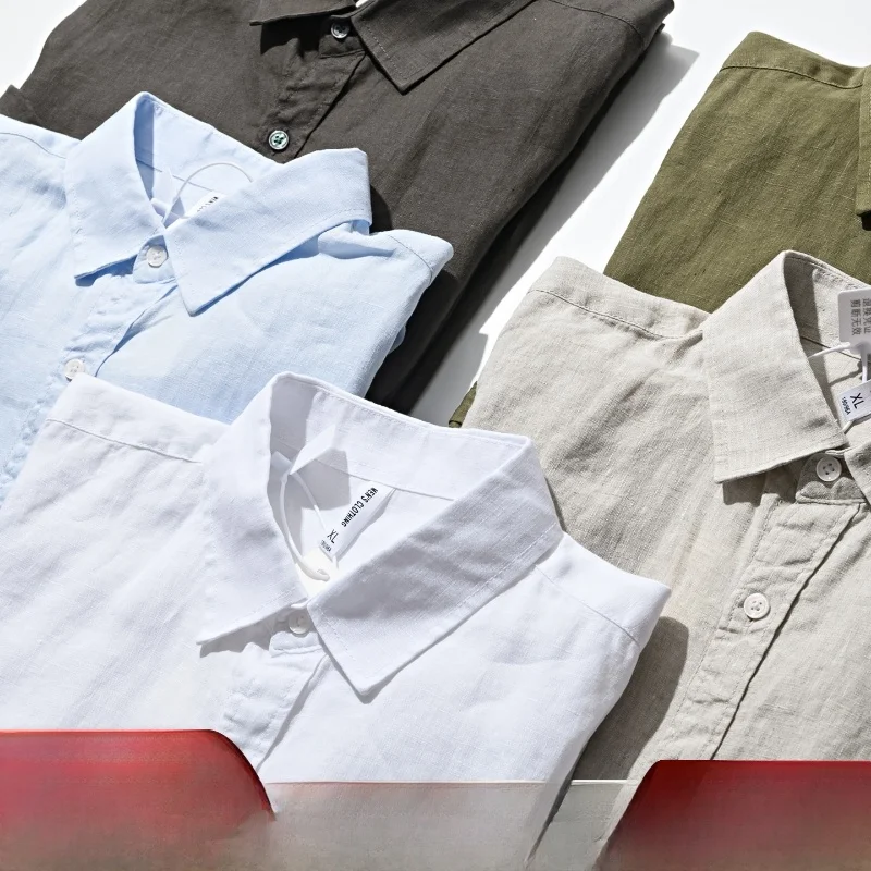 Natural Linen Long Sleeve Casual Shirt Men's Breathable Spring Summer Business Casual Loose Fit Standard Edition Pure Color
Natural Linen Long Sleeve Casual Shirt Men's Breathable Spring Summer Business Casual Loose Fit Standard Edition Pure Color