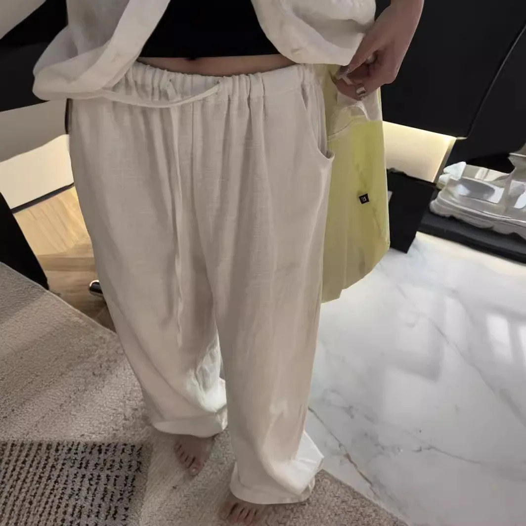 Wide leg pants for women 2025 summer new high waisted slim fit loose cotton and linen straight leg casual pants for children
Wide leg pants for women 2025 summer new high waisted slim fit loose cotton and linen straight leg casual pants for children