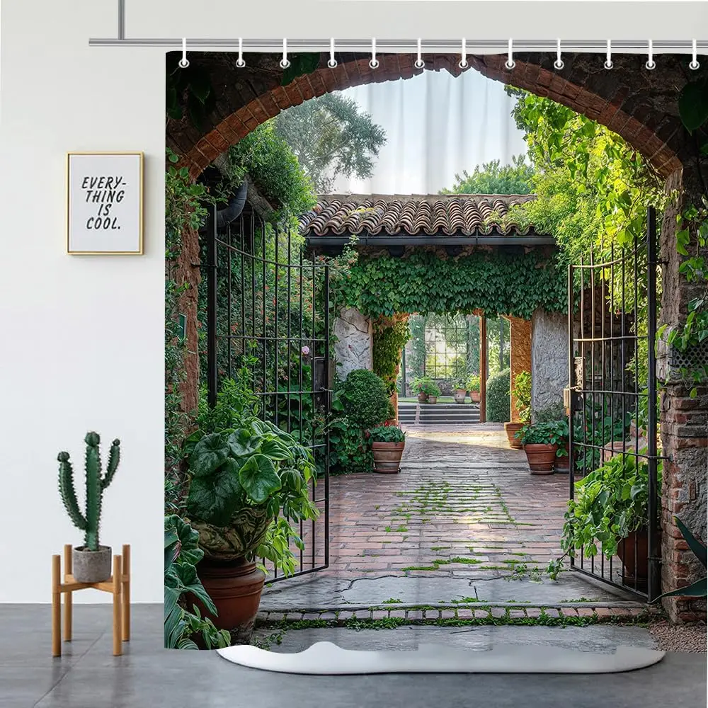 Chinese Garden Landscape Shower Curtains House Green Leafy Plants Vines Potted Plants Outdoor Yard Scenery Bathroom Polyester
Chinese Garden Landscape Shower Curtains House Green Leafy Plants Vines Potted Plants Outdoor Yard Scenery Bathroom Polyester