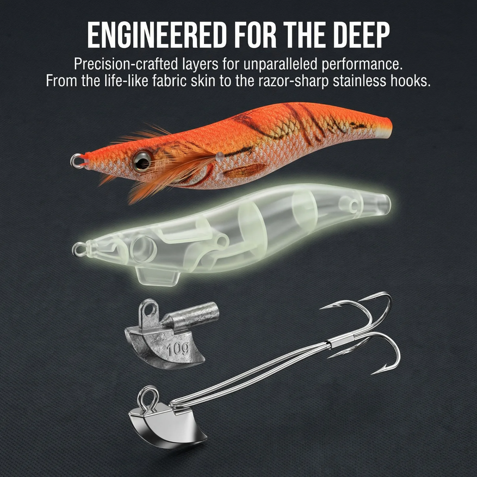 Goture 3.9g/9g/9.3g Luminous Shrimp Squid Jigs 14Pcs Glow Fishing Lures Set Parachute Hooks Saltwater Tackle Fishing Accessories
Goture 3.9g/9g/9.3g Luminous Shrimp Squid Jigs 14Pcs Glow Fishing Lures Set Parachute Hooks Saltwater Tackle Fishing Accessories