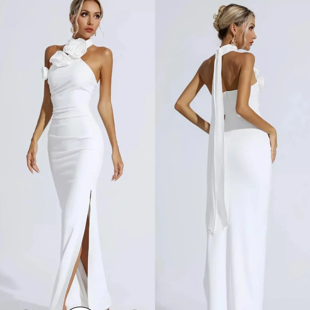 Customized Jersey Flower Draped Pleat Wedding Party Sheath High Collar Bespoke Occasion Gown Long Dresses
Customized Jersey Flower Draped Pleat Wedding Party Sheath High Collar Bespoke Occasion Gown Long Dresses