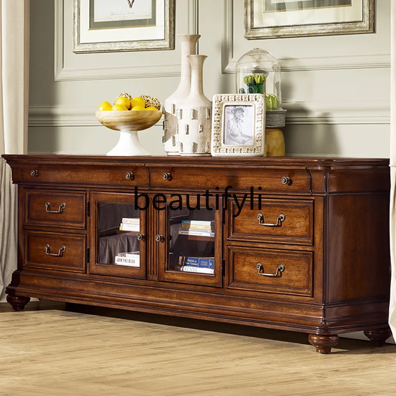 American country cabinet solid wood TV cabinet coffee table combination simple coffee table living room
American country cabinet solid wood TV cabinet coffee table combination simple coffee table living room