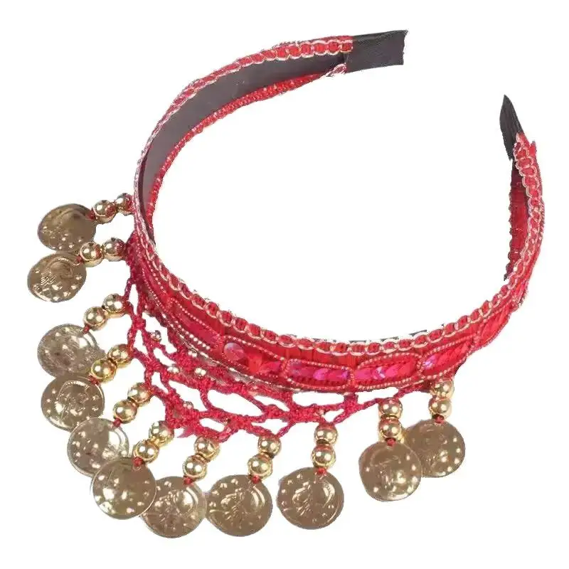 【DY】Ethnic Retro Belly Dance Headband With Red Sequin Coin Fringe Personalized Decorative Headpiece For Dance Performances
【DY】Ethnic Retro Belly Dance Headband With Red Sequin Coin Fringe Personalized Decorative Headpiece For Dance Performances
