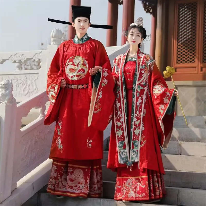 Luxury Hanfu Costume Men/Women Chinese Traditional Wedding Hanfu Red Dress Couples Embroidery Cosplay Costume Plus Size 2XL
Luxury Hanfu Costume Men/Women Chinese Traditional Wedding Hanfu Red Dress Couples Embroidery Cosplay Costume Plus Size 2XL