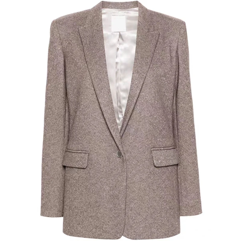 2025 Spring New Women's Fashion Suit Herringbone Diamond-Decorated Single-Button Suit Jacket or High-Waisted Shorts Solid Color
2025 Spring New Women's Fashion Suit Herringbone Diamond-Decorated Single-Button Suit Jacket or High-Waisted Shorts Solid Color