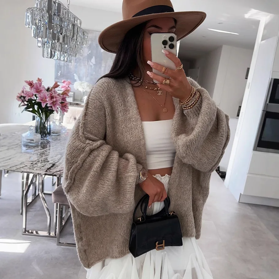 Autumn Winter New Casual Knitted Sweater Cardigan Jacket Loose Long Sleeve Solid Sweater Women Cardigan Jacket Holiday
Autumn Winter New Casual Knitted Sweater Cardigan Jacket Loose Long Sleeve Solid Sweater Women Cardigan Jacket Holiday