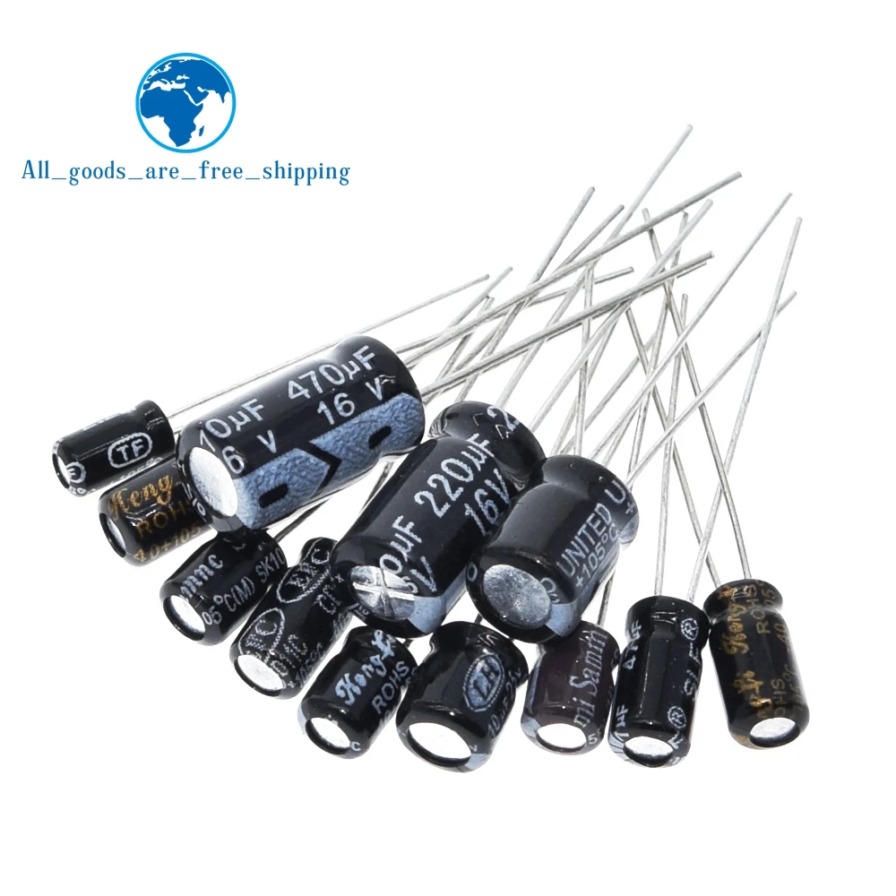 120pcs 12 value kit 1uF-470uF Electrolytic Capacitor Package for arduino 1UF 2.2UF 3.3UF 4.7UF 10UF 22UF 33UF 47UF 100UF 220UF
120pcs 12 value kit 1uF-470uF Electrolytic Capacitor Package for arduino 1UF 2.2UF 3.3UF 4.7UF 10UF 22UF 33UF 47UF 100UF 220UF