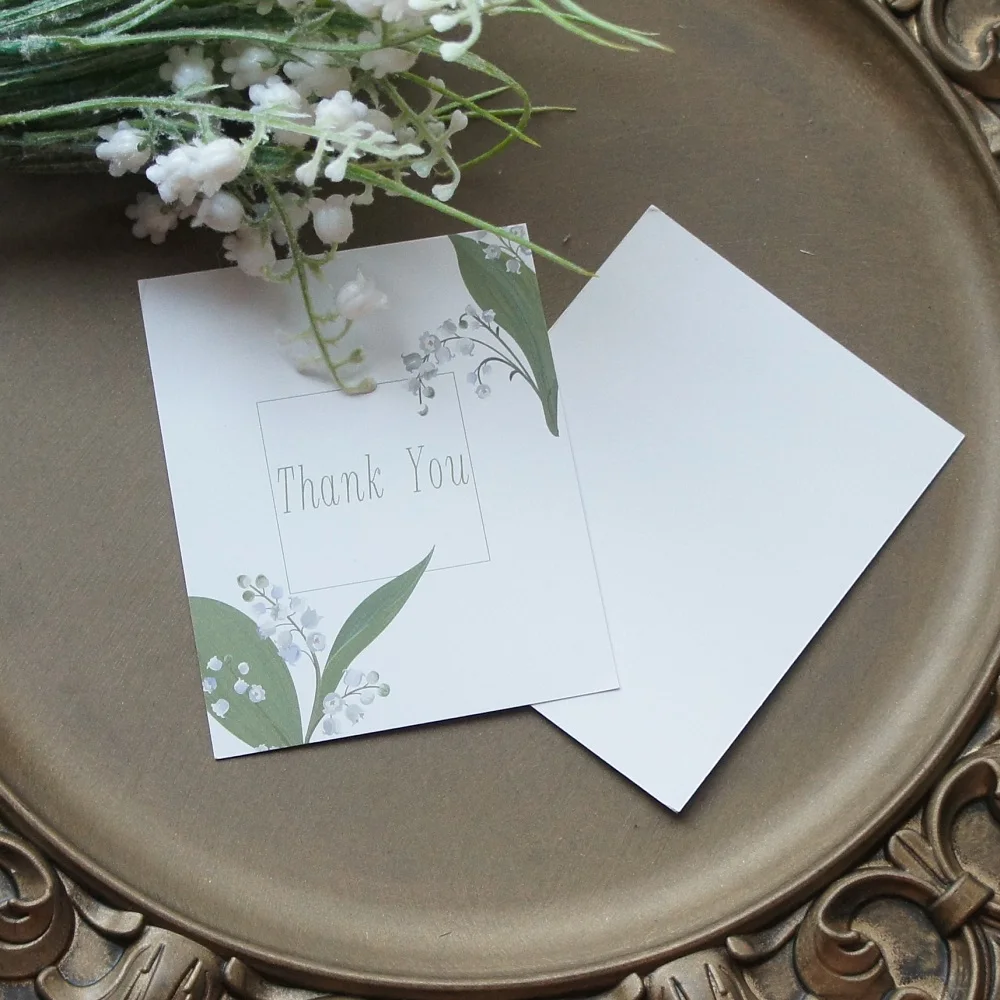 Multi-use 50pcs Mini Thanks Card Lily of The Valley Frame Style Wedding Party Invitation Cards Valentine Scrapbooking Use
Multi-use 50pcs Mini Thanks Card Lily of The Valley Frame Style Wedding Party Invitation Cards Valentine Scrapbooking Use
