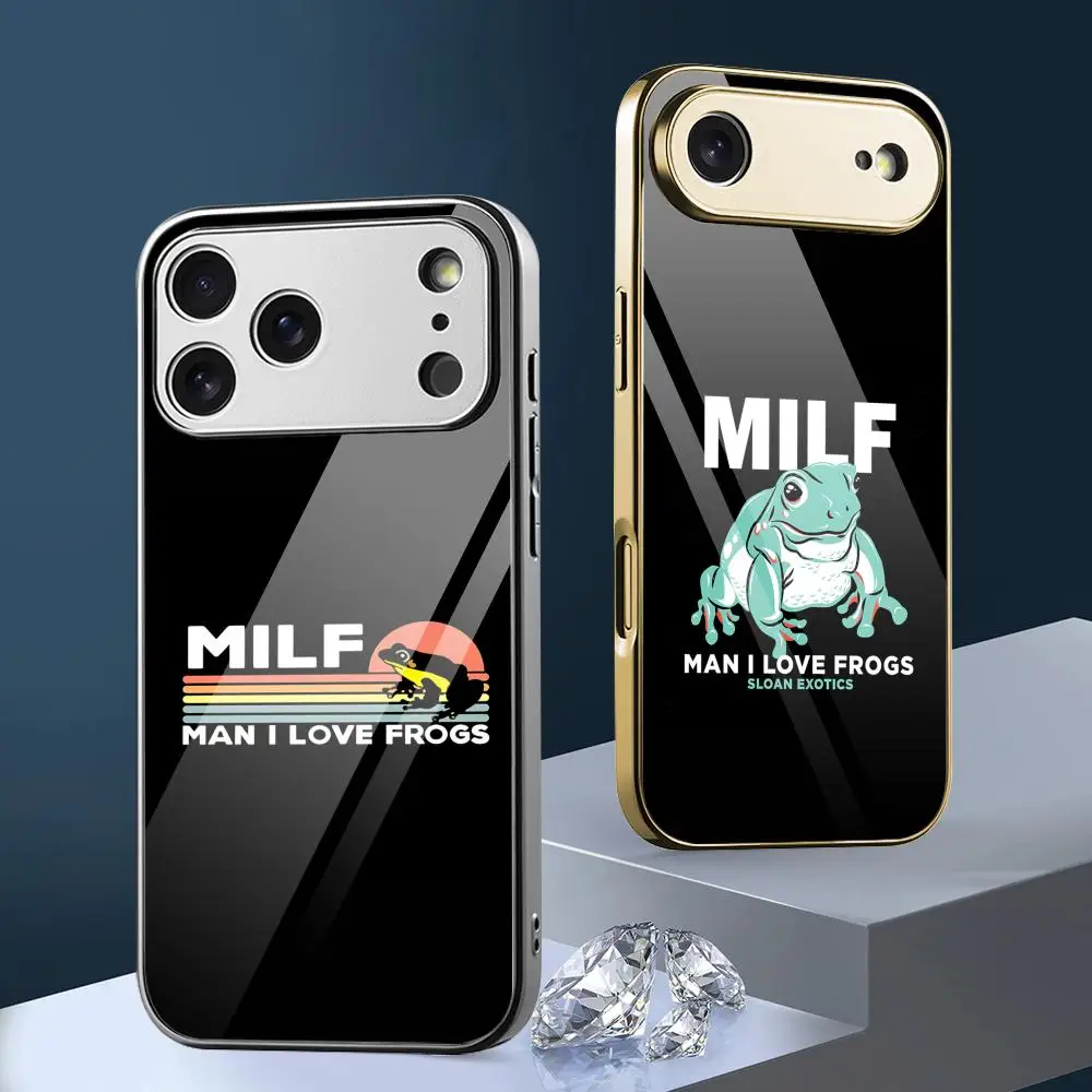 Man I Love Frogs MILF Phone Case For iPhone 17 16 15 14 13 Pro Max Plus Electroplated Metal Case Glass Back Cover
Man I Love Frogs MILF Phone Case For iPhone 17 16 15 14 13 Pro Max Plus Electroplated Metal Case Glass Back Cover