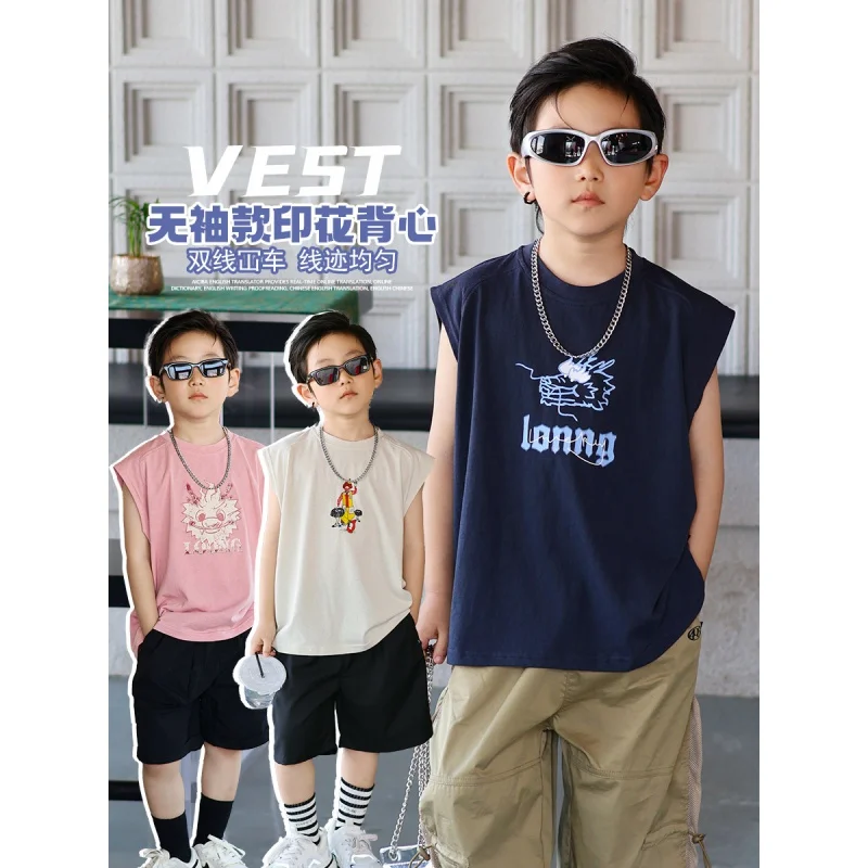 Korean Children's Clothing Children's Vest2024Summer New Sleeveless for Boy Outerwear Top Girls' Summer Fashion UndershirtAis
Korean Children's Clothing Children's Vest2024Summer New Sleeveless for Boy Outerwear Top Girls' Summer Fashion UndershirtAis