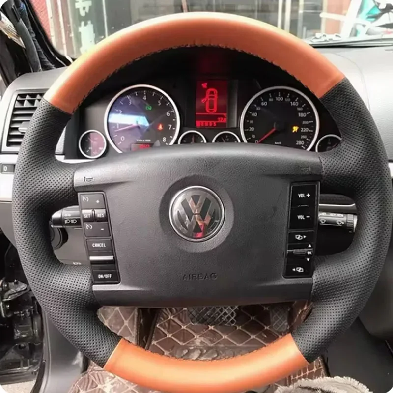 100% Fit For Volkswagen VW Touareg Phaeton 2002-2010 Auto Parts Hand-stitched Genuine Leather nonslip car steering wheel cover
100% Fit For Volkswagen VW Touareg Phaeton 2002-2010 Auto Parts Hand-stitched Genuine Leather nonslip car steering wheel cover