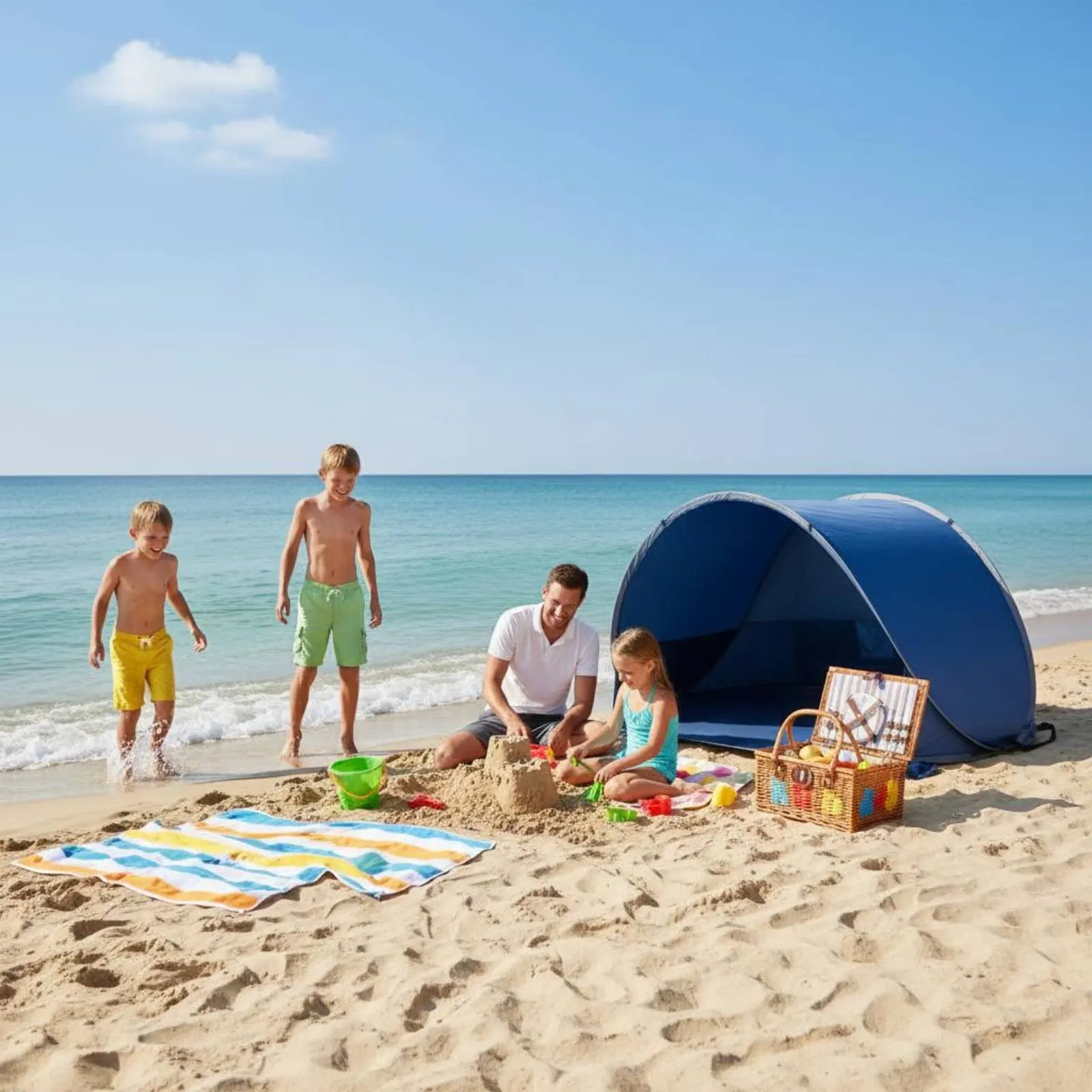 Instantdeploy Beach Tent Silver Coated Material Quick Open Sun Tent Blocking Beach Shelter Foldable Instant Sun Shade UPF 50+
Instantdeploy Beach Tent Silver Coated Material Quick Open Sun Tent Blocking Beach Shelter Foldable Instant Sun Shade UPF 50+