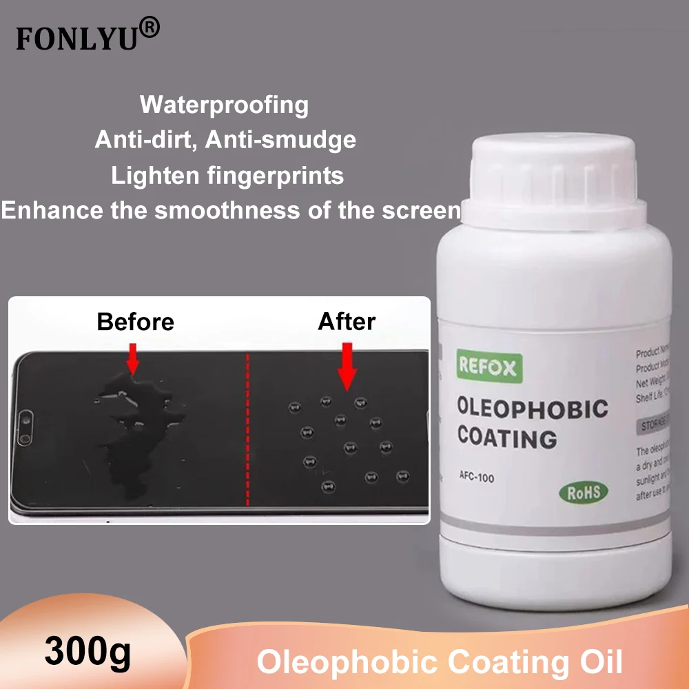 300g Oleophobic Coating Oil For iPhone For iWatch Phone Screen Glass Anti-fingerprint Oil Glue Grinding Polishing Machine Use
300g Oleophobic Coating Oil For iPhone For iWatch Phone Screen Glass Anti-fingerprint Oil Glue Grinding Polishing Machine Use