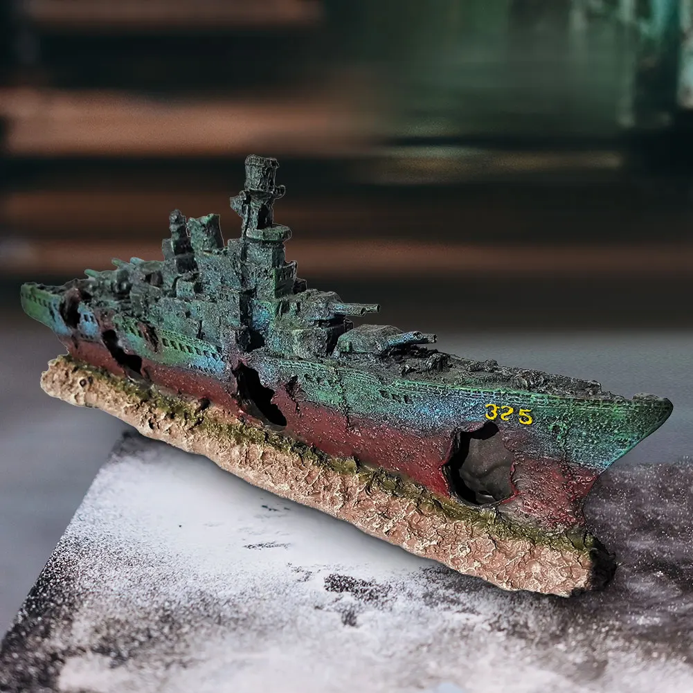 Aquarium Creative Warship Wreckage Wear Resist Warship Ornament Shipwreck Decorations for Fish Tank Cave Decor Accessories
Aquarium Creative Warship Wreckage Wear Resist Warship Ornament Shipwreck Decorations for Fish Tank Cave Decor Accessories