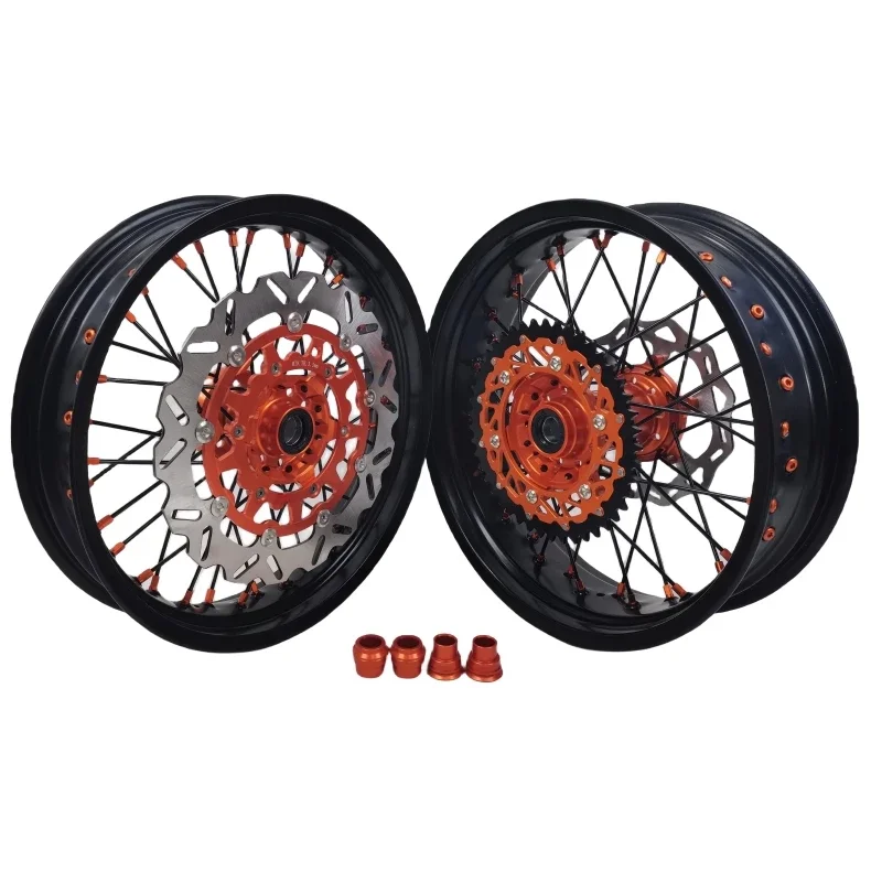 Хорошо продаются колеса Supermoto 17-3,5/5,0 подходят для 125 250 450 EXC SXF 2003-2023 гг. Комплект колес Supermotard с комплектами тормозных дисков и Sprocke
Хорошо продаются колеса Supermoto 17-3,5/5,0 подходят для 125 250 450 EXC SXF 2003-2023 гг. Комплект колес Supermotard с комплектами тормозных дисков и Sprocke