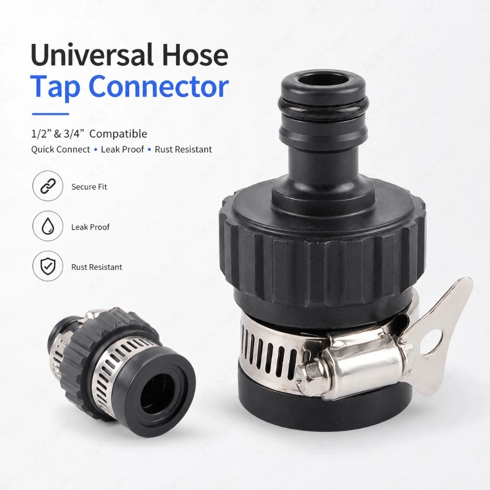 Garden Hose Faucet Connector Plastic Universal Tap Adapter Quick Connect Water Fitting for Irrigation Watering Car Cleaning Use
Garden Hose Faucet Connector Plastic Universal Tap Adapter Quick Connect Water Fitting for Irrigation Watering Car Cleaning Use