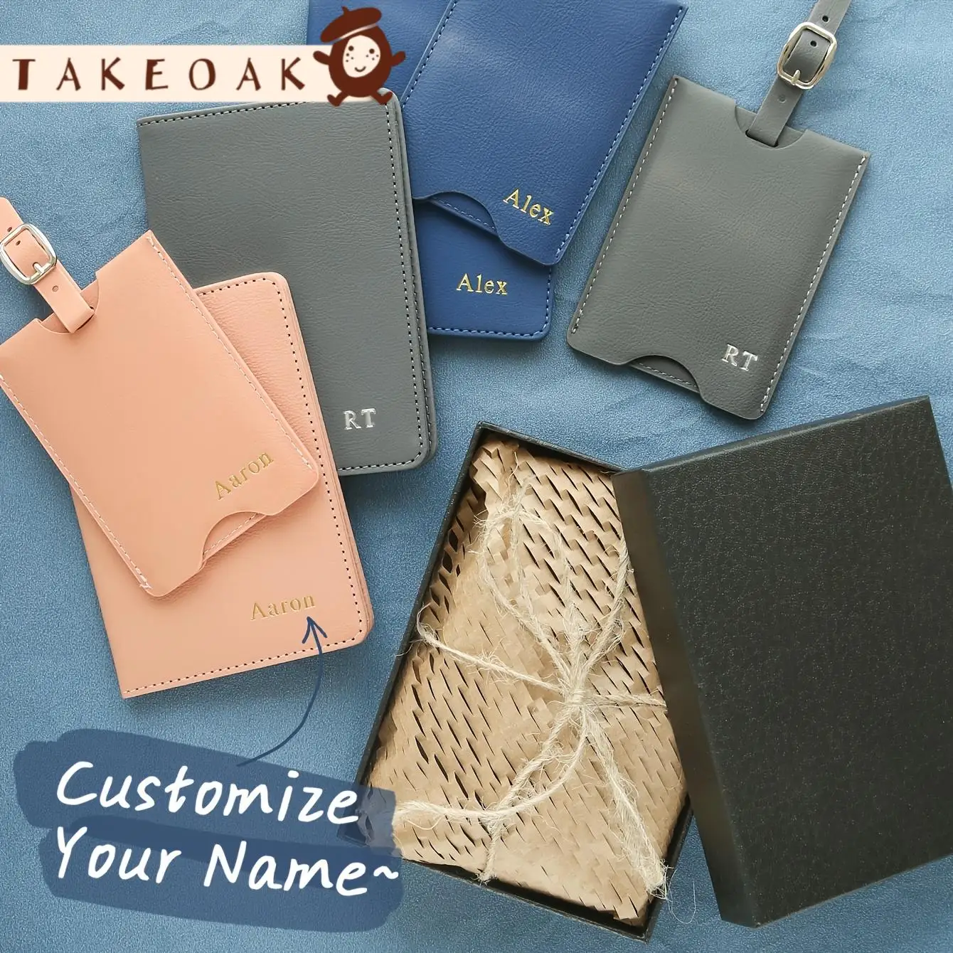 Personalized Custom Name Initial Leather Passport Wallet Matching Luggage Tag Travel Suitcase Anti-Lost Tag Custom Gift Set
Personalized Custom Name Initial Leather Passport Wallet Matching Luggage Tag Travel Suitcase Anti-Lost Tag Custom Gift Set