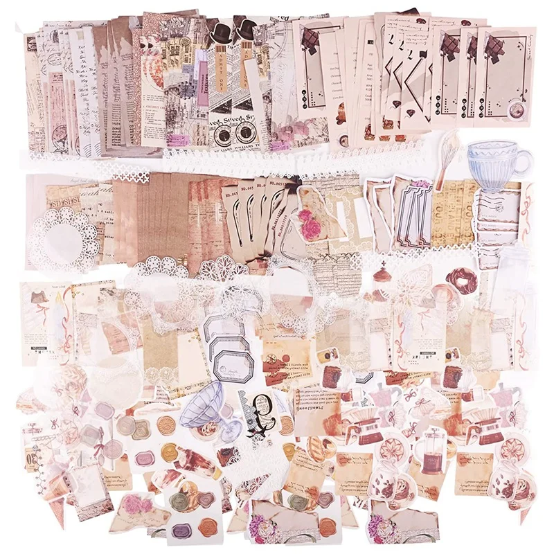 260Pcs Vintage Scrapbooking Stickers Pack, Aesthetic DIY Retro Flowers Food Deco Paper Sticker Washi Planner Stickers
260Pcs Vintage Scrapbooking Stickers Pack, Aesthetic DIY Retro Flowers Food Deco Paper Sticker Washi Planner Stickers