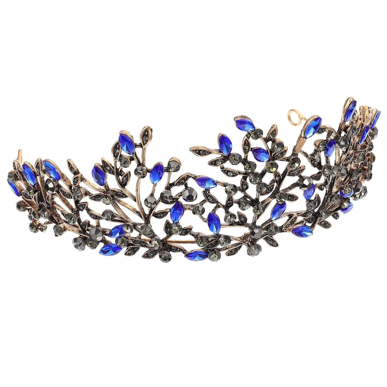 Bridal Crown Headdress Rhinestone Hair Accessories Women Blue Headband Tiara Bride Wedding Decor Leaf Design Photo Props Gift
Bridal Crown Headdress Rhinestone Hair Accessories Women Blue Headband Tiara Bride Wedding Decor Leaf Design Photo Props Gift