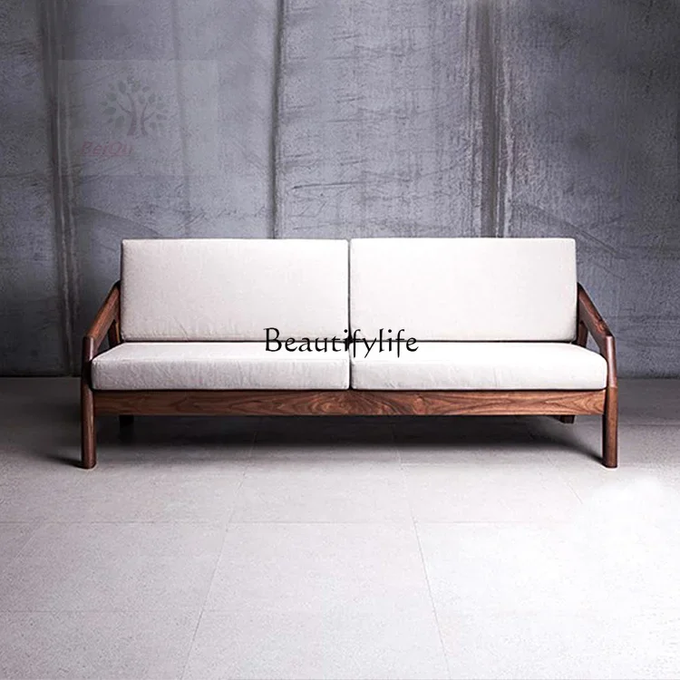 -*North American black walnut sofa, simple modern pure solid wood single and double triple sofa
-*North American black walnut sofa, simple modern pure solid wood single and double triple sofa