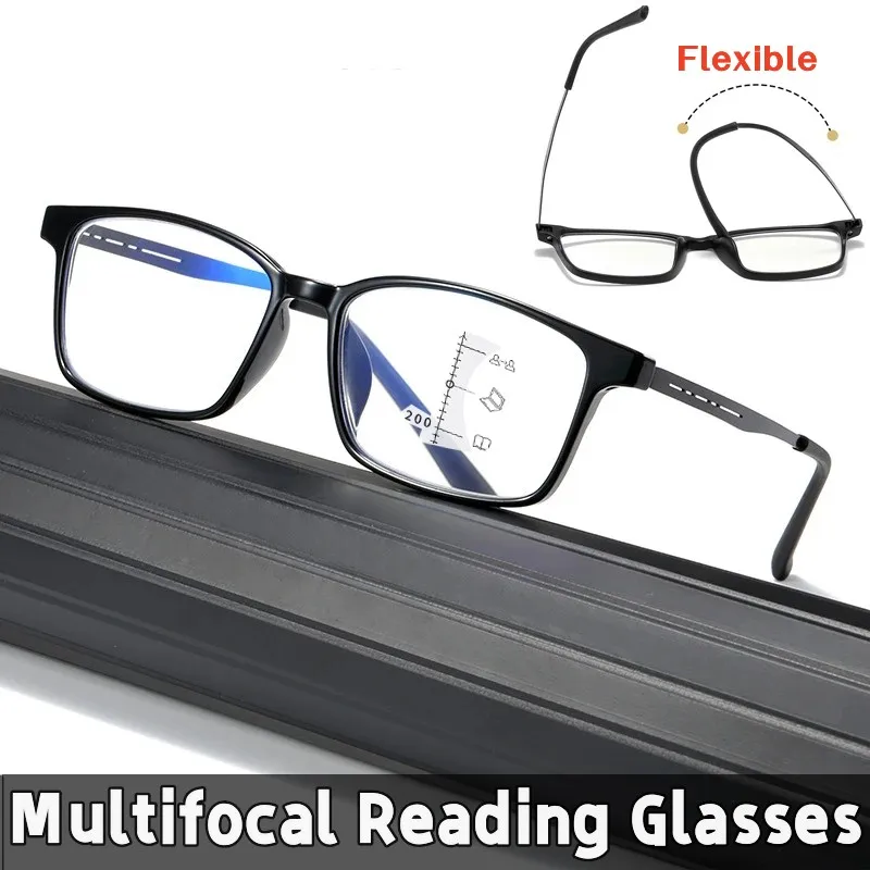 Men's Business Multifocal Reading Glasses Trendy Blue Light Blocking Bifocal Eyewear Unisex Far Near Dual-use Diopter Eyeglasses
Men's Business Multifocal Reading Glasses Trendy Blue Light Blocking Bifocal Eyewear Unisex Far Near Dual-use Diopter Eyeglasses