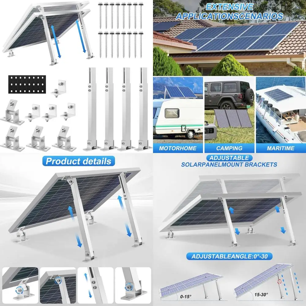 4 шт. регулируемые кронштейны для крепления наклона солнечной панели из алюминиевого сплава для панелей мощностью 50–400 Вт на фургонах, лодках, крыше, плоской поверхности и стенх (14–2 гг.
4 шт. регулируемые кронштейны для крепления наклона солнечной панели из алюминиевого сплава для панелей мощностью 50–400 Вт на фургонах, лодках, крыше, плоской поверхности и стенх (14–2 гг.