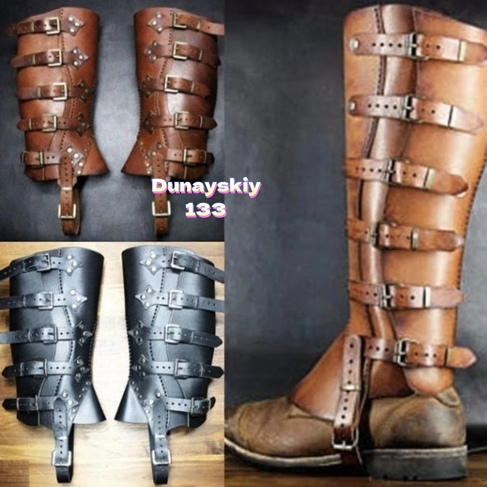 Medieval Renaissance PU Leather Gaiters Shin Guards Cosplay Costume Props Armor Viking Pirate Knight Steampunk Boots Shoes Cover
Medieval Renaissance PU Leather Gaiters Shin Guards Cosplay Costume Props Armor Viking Pirate Knight Steampunk Boots Shoes Cover