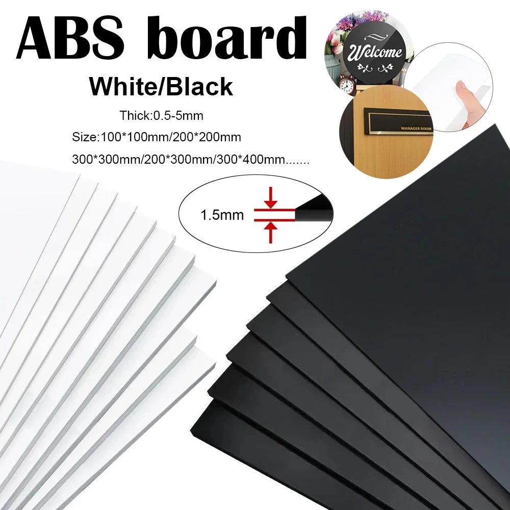 0.5/0.8/1/1.5/2/3/4/5mm White/Black ABS Plastic Plate Model Plate DIY Model Parts To Make Flat Home Decoration Handicrafts
0.5/0.8/1/1.5/2/3/4/5mm White/Black ABS Plastic Plate Model Plate DIY Model Parts To Make Flat Home Decoration Handicrafts