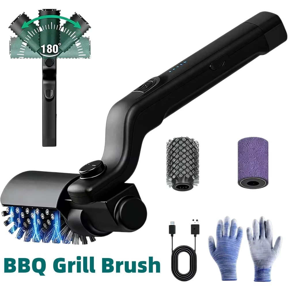 Electric Grill Brush Cleaning BBQ Cleaner Brush Cordless Rechargeable Rotary Adjustable Outdoor Heavy oil Stains Clean Tool
Electric Grill Brush Cleaning BBQ Cleaner Brush Cordless Rechargeable Rotary Adjustable Outdoor Heavy oil Stains Clean Tool