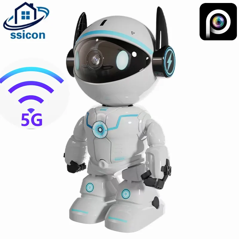 5MP IP Camera Wireless Home Security Robot Camera Two-way Audio Surveillance 5G Wifi Night Vision Pet Robot Camera
5MP IP Camera Wireless Home Security Robot Camera Two-way Audio Surveillance 5G Wifi Night Vision Pet Robot Camera