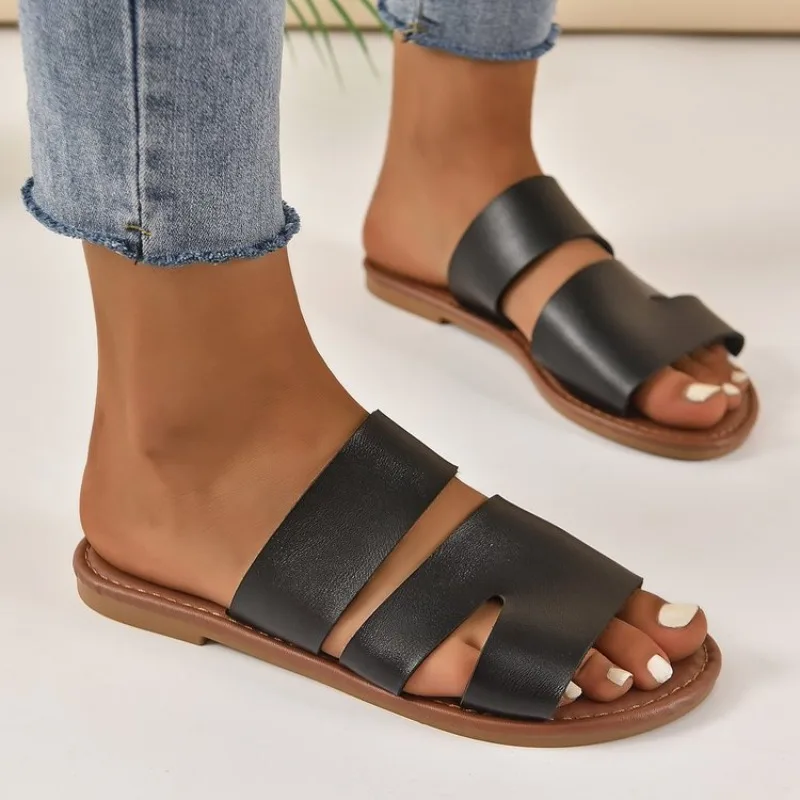 Ladies Fashion Summer Sandals Solid Color Leather Open Toe Flat Bottom Bohemia Beach Slippers Leisure Comfy Daily Women Sandals
Ladies Fashion Summer Sandals Solid Color Leather Open Toe Flat Bottom Bohemia Beach Slippers Leisure Comfy Daily Women Sandals