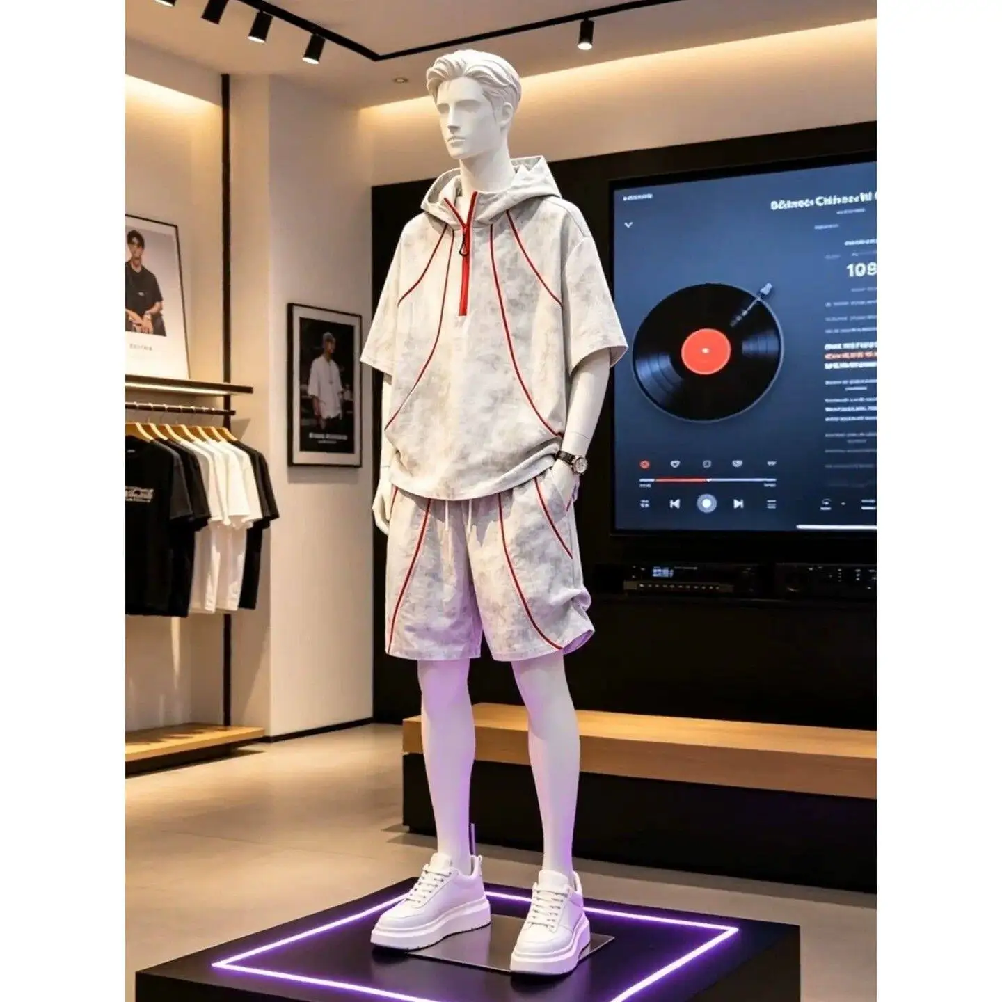 Summer Youth Fashion T-Shirt Shorts Set Dyeing Design Zipper Hooded Men's Two-Piece Ensemble Polyester Fiber Short Sleeve
Summer Youth Fashion T-Shirt Shorts Set Dyeing Design Zipper Hooded Men's Two-Piece Ensemble Polyester Fiber Short Sleeve