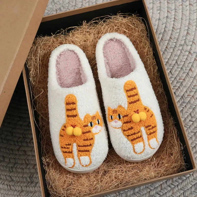 Funny Cat Soft Plush Slippers Anti Slip Warm Cat Butt House Shoes Fleece-Lined Slippers Winter Autumn Indoor Thermal Home Shoes
Funny Cat Soft Plush Slippers Anti Slip Warm Cat Butt House Shoes Fleece-Lined Slippers Winter Autumn Indoor Thermal Home Shoes