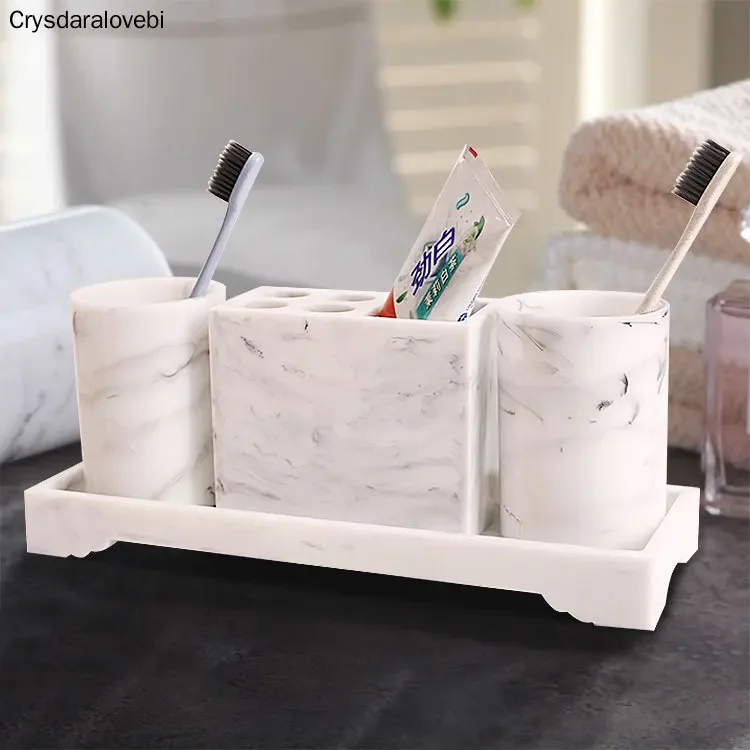 4pcs Set Nordic White Marble Texture Resin Bathroom Kit Dispenser Lotion Bottle Tray Bathroom Supplies Accessories Cotton Swab
4pcs Set Nordic White Marble Texture Resin Bathroom Kit Dispenser Lotion Bottle Tray Bathroom Supplies Accessories Cotton Swab