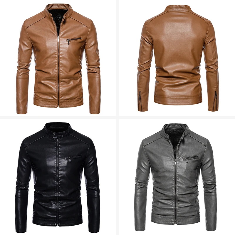 Мужская кожаная куртка-косуха Sli с воротником-стойкой, модная городская осенне-зимняя верхняя одежда Haome Personali, модель Py03p75
Мужская кожаная куртка-косуха Sli с воротником-стойкой, модная городская осенне-зимняя верхняя одежда Haome Personali, модель Py03p75