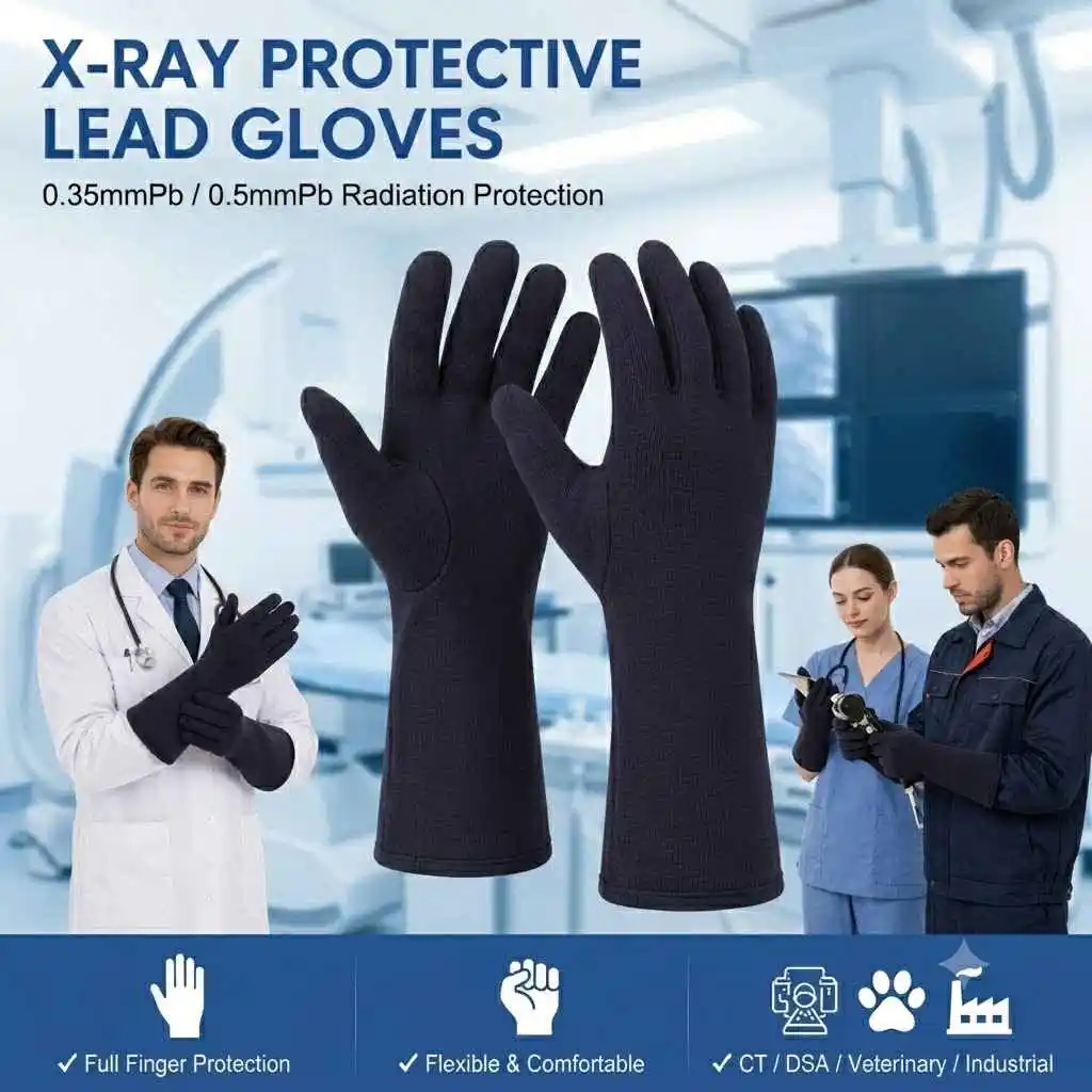 X-Ray Protective Lead Gloves 0.35mmPb 0.5mmPb Radiation Shielding Gloves for CT DSA DR Veterinary Industrial Use
X-Ray Protective Lead Gloves 0.35mmPb 0.5mmPb Radiation Shielding Gloves for CT DSA DR Veterinary Industrial Use