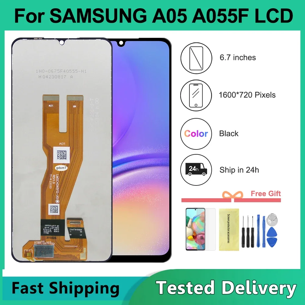 6.7" New For Samsung A05 A055 LCD Display Touch Screen Digitizer Replacement For Samsung A055F A055M SM-A055F/DS LCD
6.7" New For Samsung A05 A055 LCD Display Touch Screen Digitizer Replacement For Samsung A055F A055M SM-A055F/DS LCD