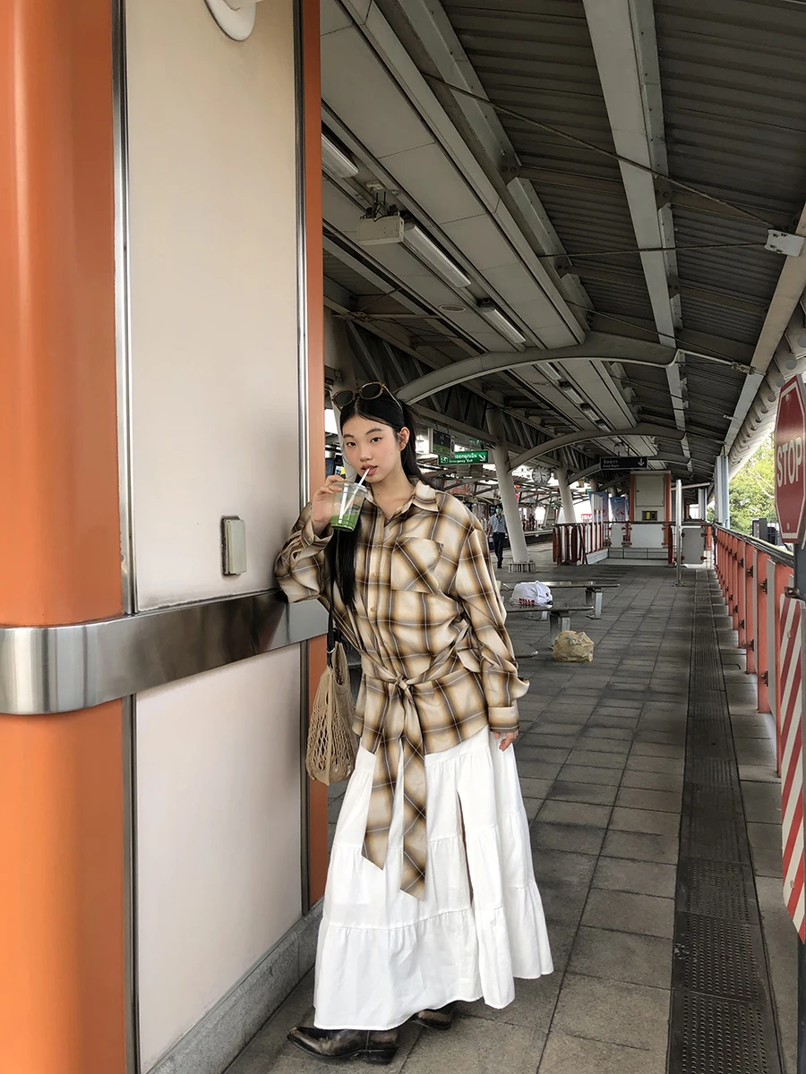 Red Dot Store Plaid irt Women's Sle Autumn 2025 New Trendy Outfit Design Sense irt Straight Cut Long Sve Collar
Red Dot Store Plaid irt Women's Sle Autumn 2025 New Trendy Outfit Design Sense irt Straight Cut Long Sve Collar