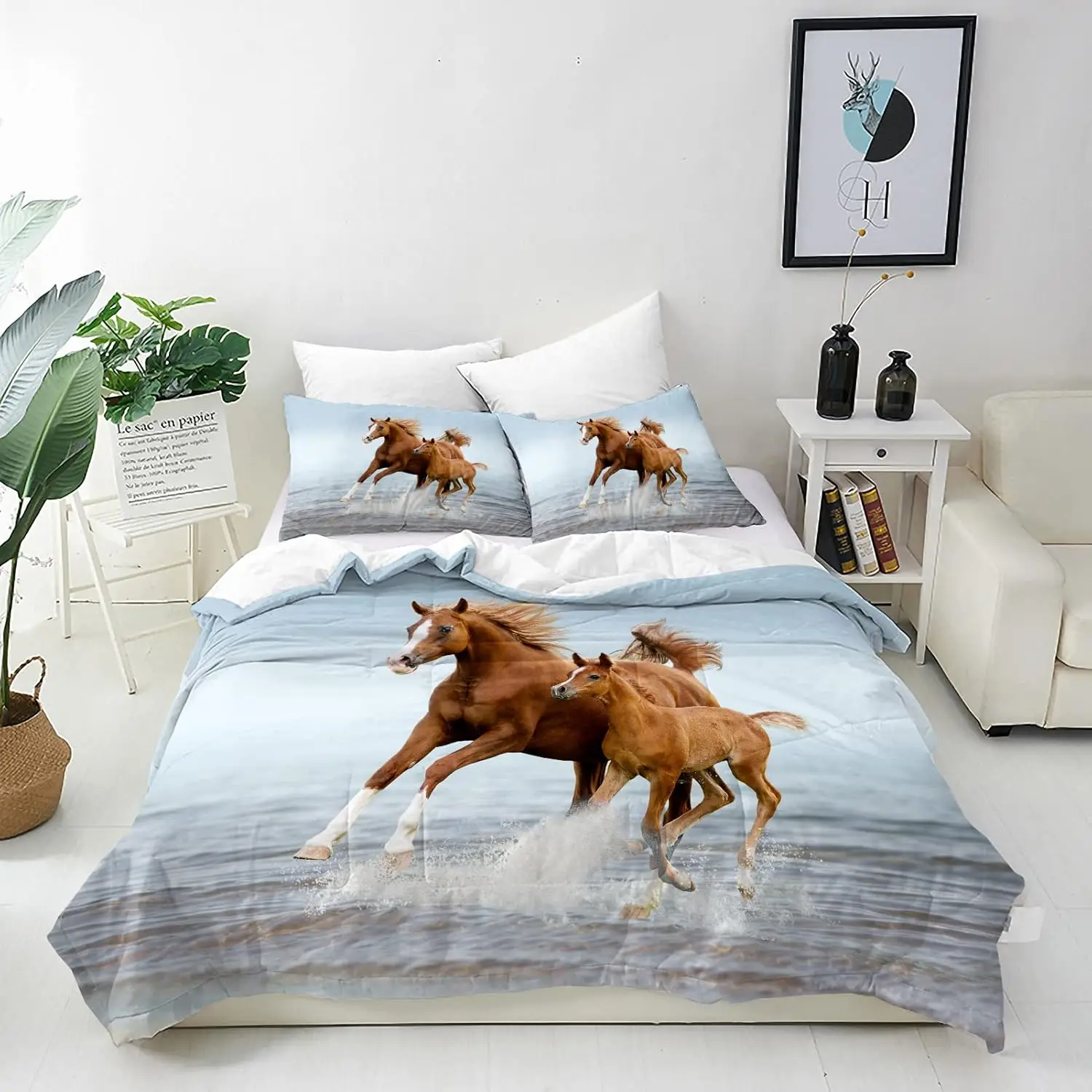 Running Horse Duvet Cover Set Double Size 200x200cm Animal Mare Pony Bedding Set With 2 Pillowcases For Kids Adults
Running Horse Duvet Cover Set Double Size 200x200cm Animal Mare Pony Bedding Set With 2 Pillowcases For Kids Adults