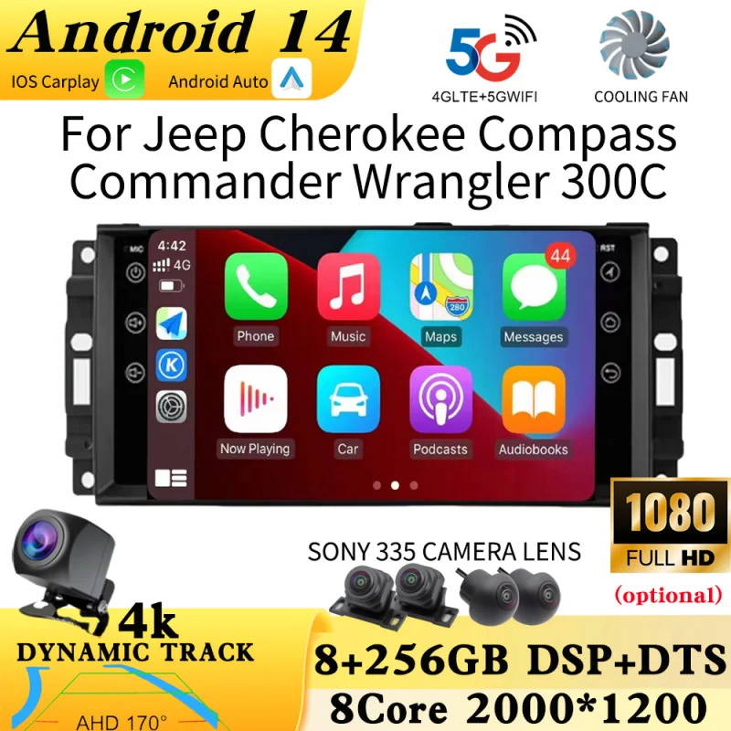 7" Android 14 Carplay for Jeep Cherokee Compass Commander Wrangler 300C 2009 2008 2010 2011 Car Intelligent System Radio Stereo
7" Android 14 Carplay for Jeep Cherokee Compass Commander Wrangler 300C 2009 2008 2010 2011 Car Intelligent System Radio Stereo