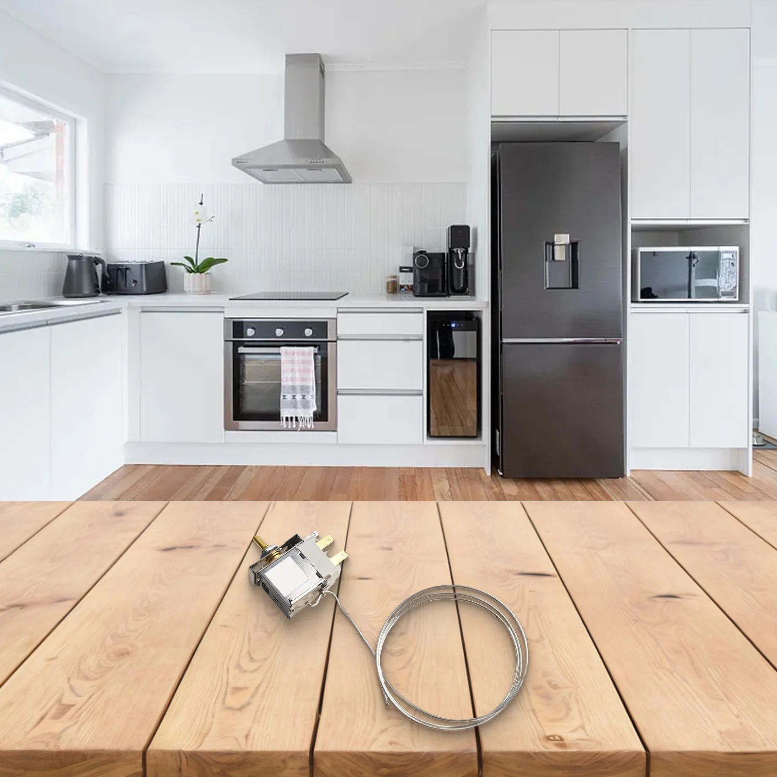 1 шт., термостат с контролем температуры холодильника, 2-контактный переключатель с гайкой WPF24-L, аксессуары для кухонного холодильника
1 шт., термостат с контролем температуры холодильника, 2-контактный переключатель с гайкой WPF24-L, аксессуары для кухонного холодильника