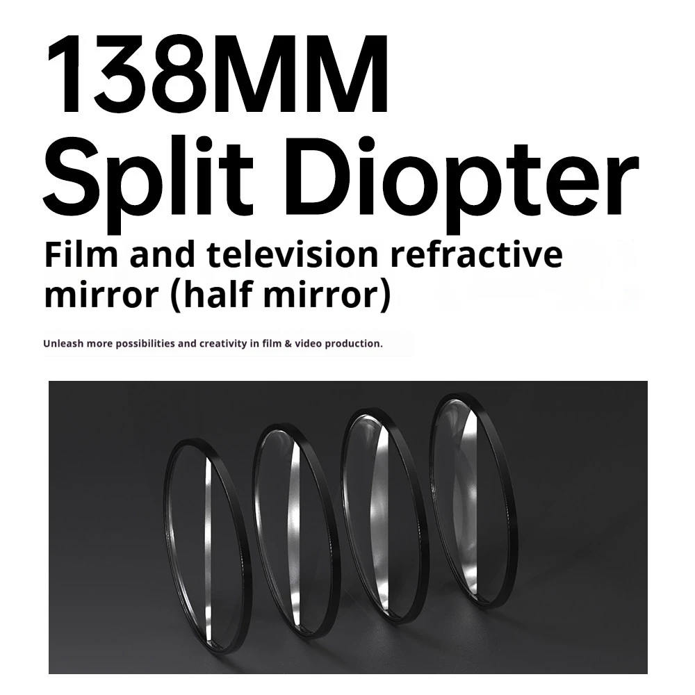 Split Diopter 138MM Film Refractive Half Lens Creative Filter for Film Suitable for Professional Cinema Lenses
Split Diopter 138MM Film Refractive Half Lens Creative Filter for Film Suitable for Professional Cinema Lenses