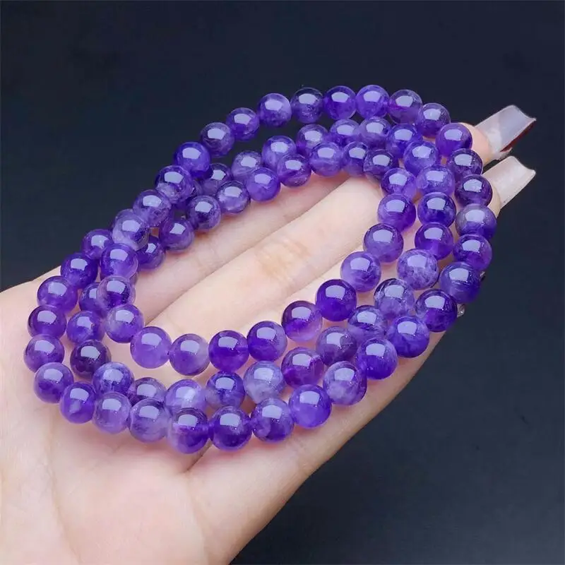 Natural Purple Super Seven Quartz Triple Circle Bracelet Fashion Crystal Quartz Gemstone Jewelry Reiki Healing Gift For Women
Natural Purple Super Seven Quartz Triple Circle Bracelet Fashion Crystal Quartz Gemstone Jewelry Reiki Healing Gift For Women