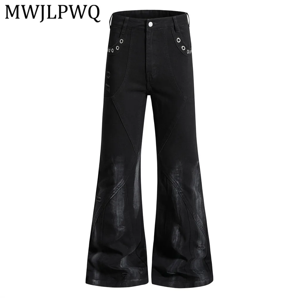 MWJLPWQ Graffiti Splatter Denim Bell-Bottom Pants Men's Hip-Hop Trendy Vibe Style Loose Fit Zipper Design Wide-Leg Jeans 16197
MWJLPWQ Graffiti Splatter Denim Bell-Bottom Pants Men's Hip-Hop Trendy Vibe Style Loose Fit Zipper Design Wide-Leg Jeans 16197
