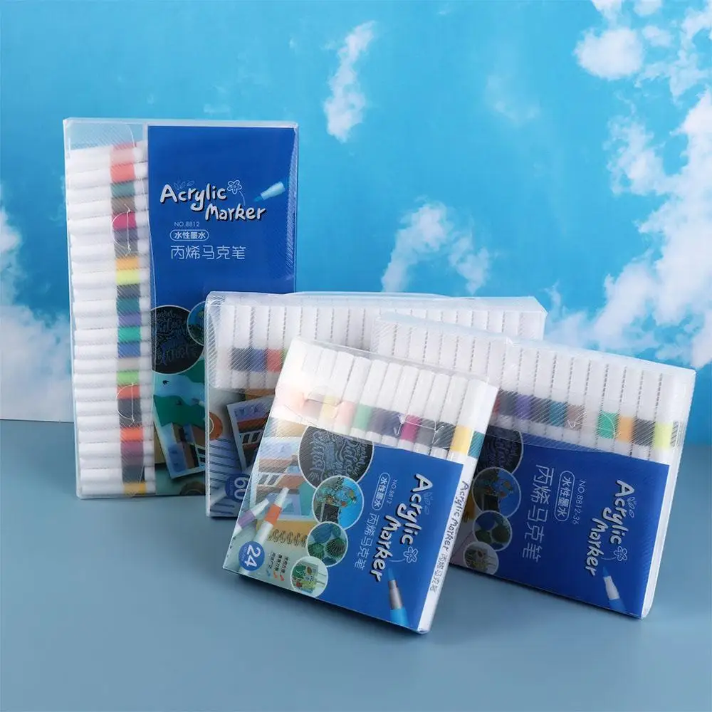 Non-toxic 12/24/36/48/60 Colors Marker Pens Graffiti Drawing Acrylic Paint Marker Set DIY Crafts Colorful Painting Pen Artist
Non-toxic 12/24/36/48/60 Colors Marker Pens Graffiti Drawing Acrylic Paint Marker Set DIY Crafts Colorful Painting Pen Artist