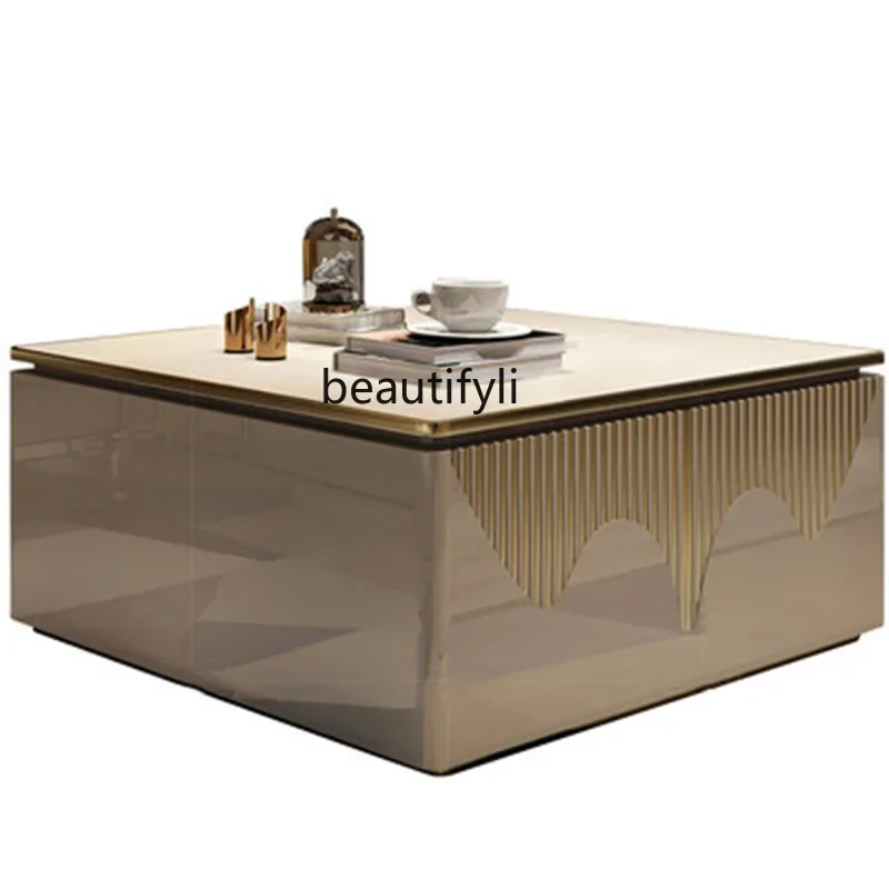 D06 American light luxury living room coffee table TV cabinet combination rectangular tea table solid wood vertical strip postmo
D06 American light luxury living room coffee table TV cabinet combination rectangular tea table solid wood vertical strip postmo