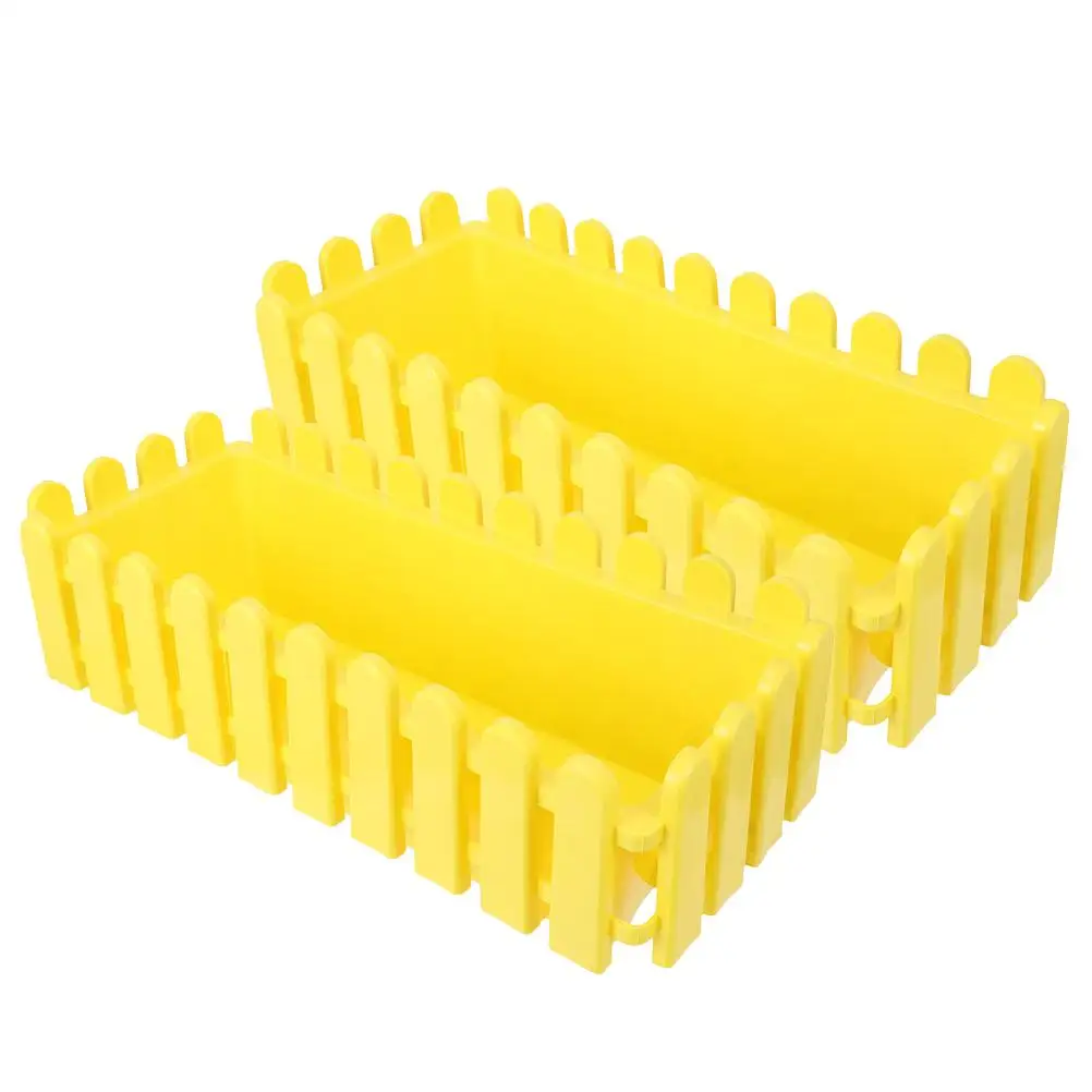 2 Pcs Rectangular Fence Flower Pot Green Plant Succulent Plastic Outdoor Large Vegetable Planter Boxes Durable Bonsai Cactus
2 Pcs Rectangular Fence Flower Pot Green Plant Succulent Plastic Outdoor Large Vegetable Planter Boxes Durable Bonsai Cactus