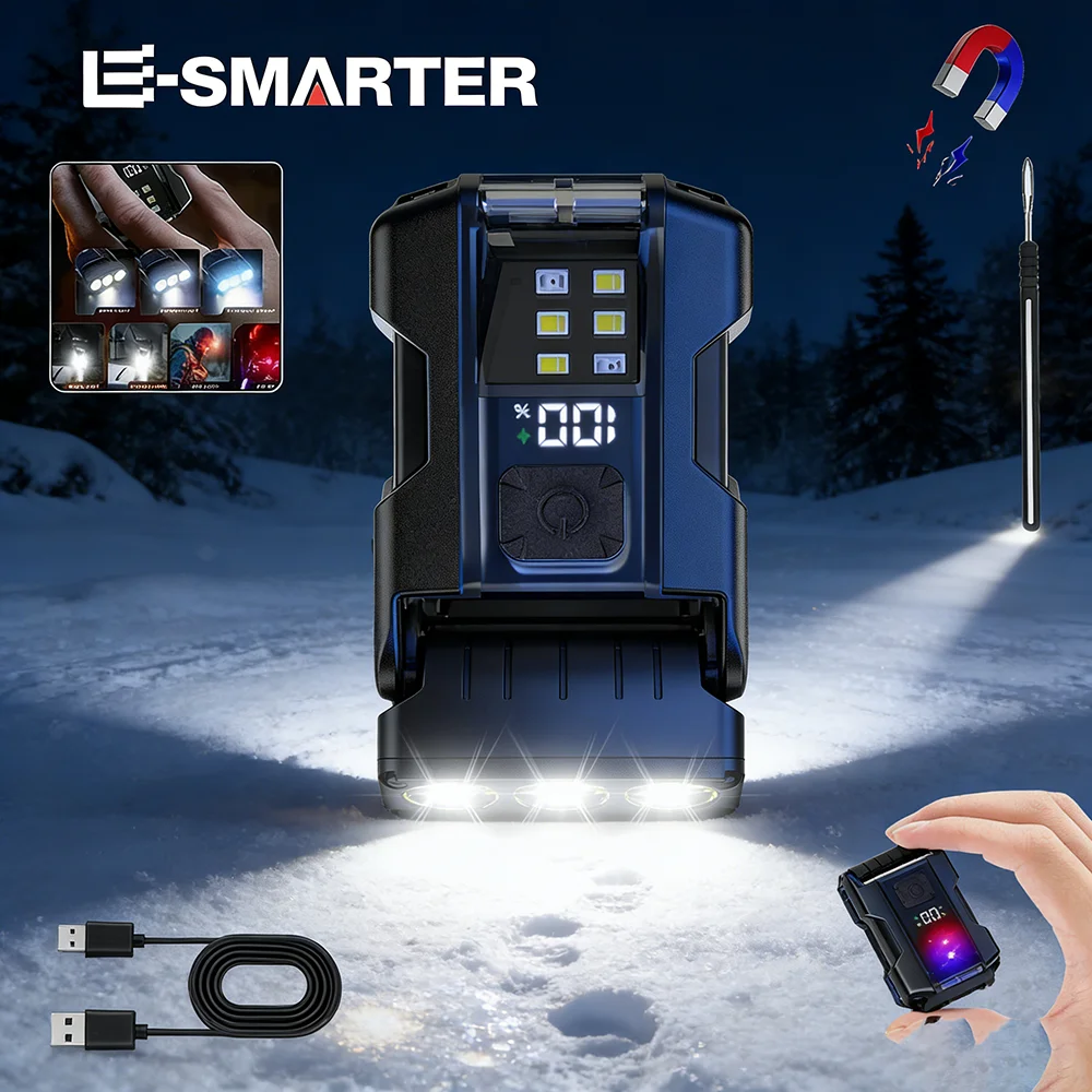 Магнитный рабочий фонарь, 7 режимов, фонарь для рыбалки, портативный мини-фонарик, светодиодный фонарик, перезаряжаемый через USB, EDC-фонарик с индикатором заряда батареи
Магнитный рабочий фонарь, 7 режимов, фонарь для рыбалки, портативный мини-фонарик, светодиодный фонарик, перезаряжаемый через USB, EDC-фонарик с индикатором заряда батареи