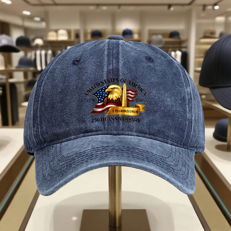 1pc Washed Retro Baseball Cap US 250th Anniversary Commemorative Design Curved Brim Duckbill Cap Unisex
1pc Washed Retro Baseball Cap US 250th Anniversary Commemorative Design Curved Brim Duckbill Cap Unisex